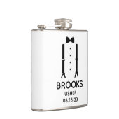 Usher Black Bow Krawatte Flachmann (Rechts)