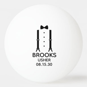 Usher Black Bow Krawatte Tischtennisball