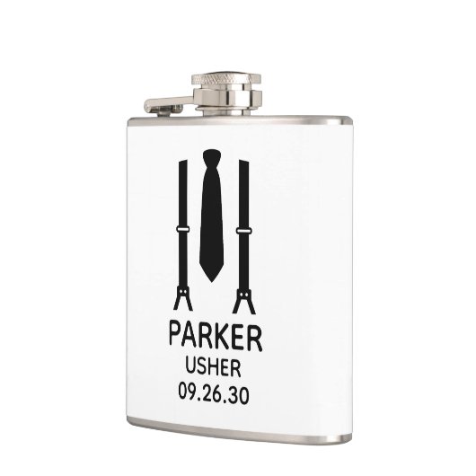 Usher Black Krawatte Flachmann (Links)