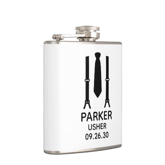 Usher Black Krawatte Flachmann (Rechts)