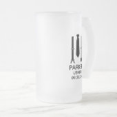 Usher Black Krawatte Mattglas Bierglas (VorderseiteRechts)