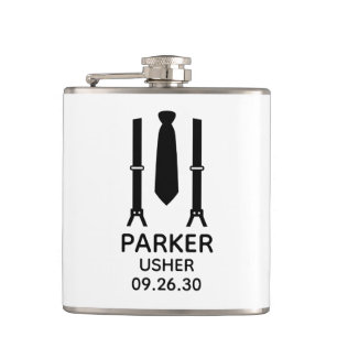 Usher Black Tie Flachmann
