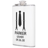 Usher Black Tie Flachmann (Links)