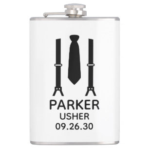 Usher Black Tie Flachmann