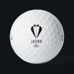 Usher Black Tuxedo With Striped Bow Tie Golfball<br><div class="desc">These golf balls are a great favor for the ushers in your wedding party. They feature a fabulous tuxedo and striped bow tie in black. With a first name in a traditional CAP font and the word usher in a coordinating script font also in black they're perfect for the groomsmen....</div>