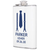 Usher Blaue Krawatte Flachmann (Links)
