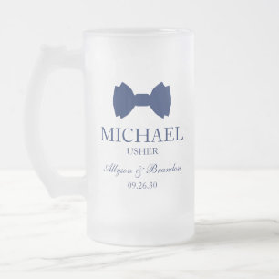 Usher Blaues Fliege Mattglas Bierglas