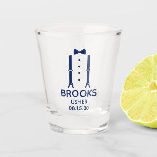 Usher Blue Bow Krawatte Schnapsglas