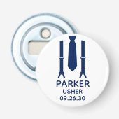 Usher Blue Krawatte Flaschenöffner (Vorderseite)