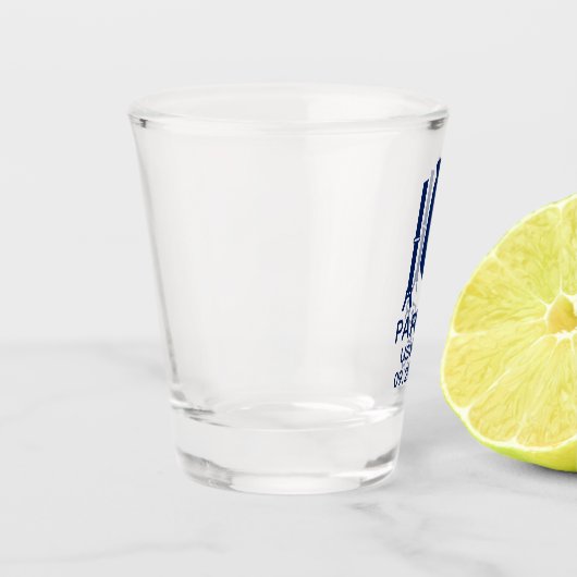 Usher Blue Krawatte Schnapsglas (Links)