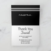 USHER Bold Stripe Hochzeit DANKE (Innenseite)