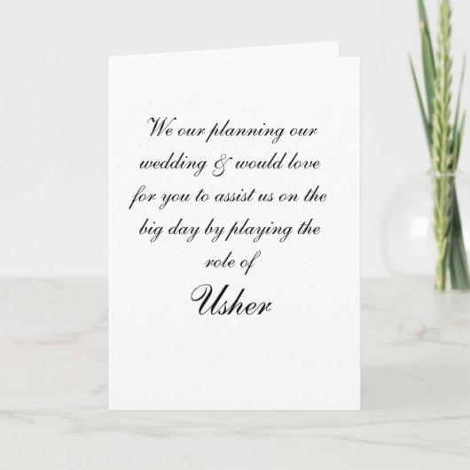 Usher Einladung (Vorderseite)