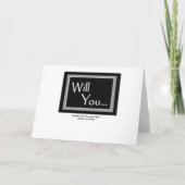 USHER-Einladung mit Schachbrett-Grenze Einladung (Rückseite)