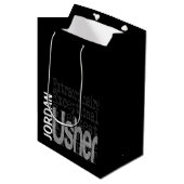 Usher Extraordinaire CUSTOM Mittlere Geschenktüte (Vorderseite Schrägansicht)