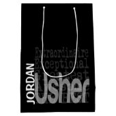 Usher Extraordinaire CUSTOM Mittlere Geschenktüte (Rückseite)