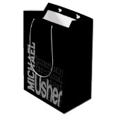 Usher Extraordinaire CUSTOM Mittlere Geschenktüte (Rückseite Schrägansicht)