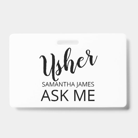 Usher Fragte Me Name Ausweis (Vorderseite)