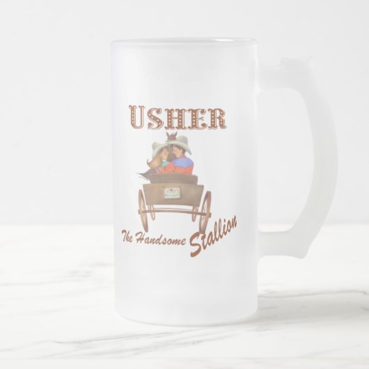 Usher Gift 16 oz Mattierte BierTasse Mattglas Bierglas (Rechts)
