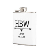 Usher Initials Flachmann (Links)