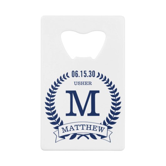 Usher Initials Geldbeutel Flaschenöffner (Vorderseite)