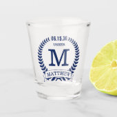 Usher Initials Schnapsglas (Vorderseite)