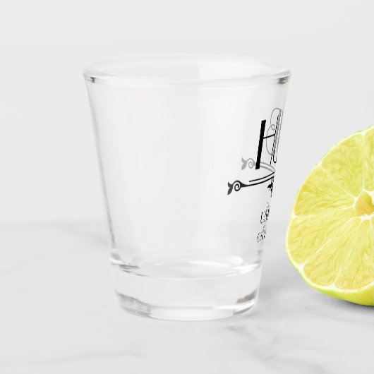 Usher Initials Schnapsglas (Links)