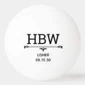 Usher Initials Tischtennisball (Vorderseite)