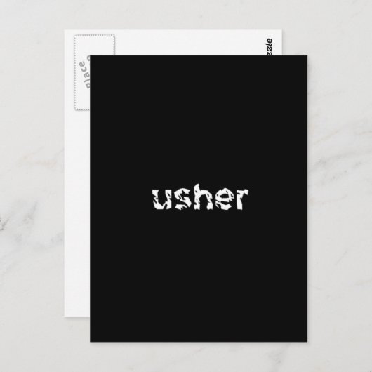 Usher Postkarte (Vorne/Hinten)