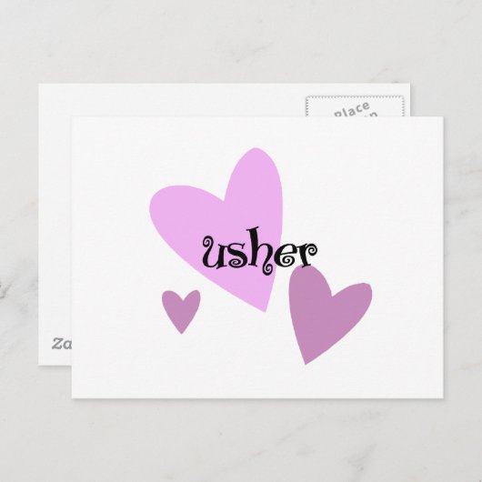 Usher Postkarte (Vorne/Hinten)