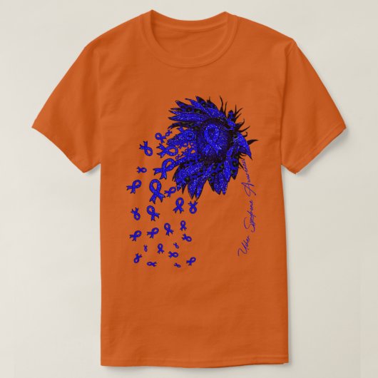 Usher Syndrome Awareness Sonnenblumen Band Blume T-Shirt (Design vorne)