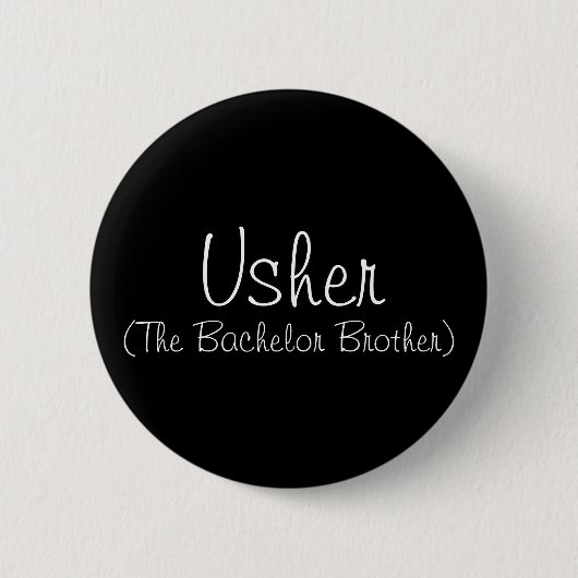 Usher (The Bachelor Brother) Button (Vorderseite)