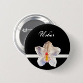 Usher Wedding ID Abzeichen Button (Vorne & Hinten)