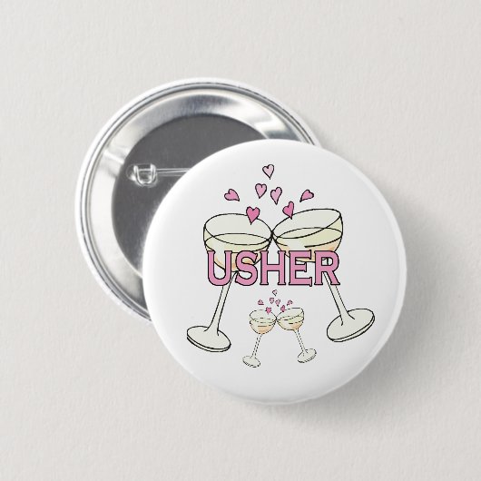 Usher Wedding ID Buttons (Vorne & Hinten)