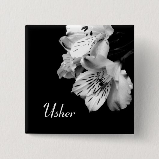 Usheralstroemeria-Lilien-Knopf Button (Vorderseite)