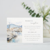 Ushuaia, Argentina Landscape Wedding Reception Begleitkarte (Stehend Vorderseite)