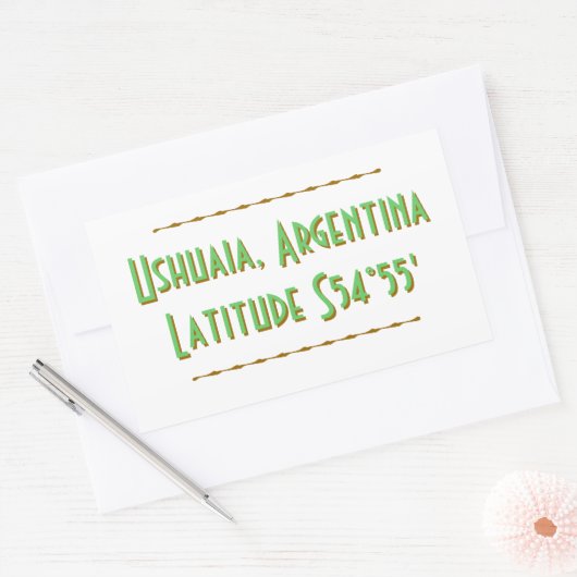 Ushuaia Argentina Latitude Rechteckiger Aufkleber (Umschlag)
