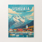 Ushuaia Argentina Travel Art Vintag Puzzle (Vertikal)