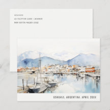 Ushuaia Argentinien Landschaft Aquarell Reise