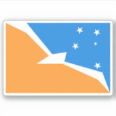 Ushuaia, Flagge von Tierra del Fuego Aufkleber (Vorderseite)