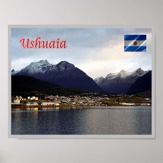 Ushuaia - Nachts - Argentinien - Poster (Vorne)