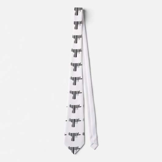 USI BAR CODE Gun Barcode Muster Design Krawatte (Vorderseite)