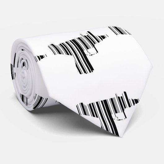 USI BAR CODE Gun Barcode Muster Design Krawatte (Gerollt)