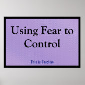 Using Fear to Control Poster (Vorne)