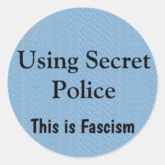 Using Secret Police Runder Aufkleber (Vorderseite)