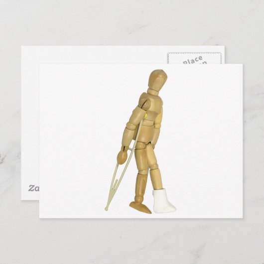 UsingCrutches031910 Postkarte (Vorne/Hinten)