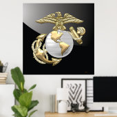 USMC Adler, Globe & Anchor (EGA) [3D] Poster (Heimbüro)