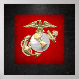 USMC Adler, Globe & Anchor (EGA) [3D] Poster