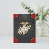 USMC Adler, Globe & Anchor (EGA) [3D] Postkarte (Stehend Vorderseite)