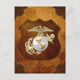 USMC Adler, Globe & Anchor (EGA) [3D] Postkarte