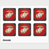 USMC Adler, Globe & Anchor (EGA) [3D] Quadratischer Aufkleber (Blatt)